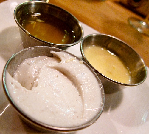 Lavender honey butter and smoked lard