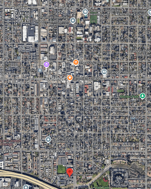 Chapman University Students' Health - Dr. Marcus Ettinger Map