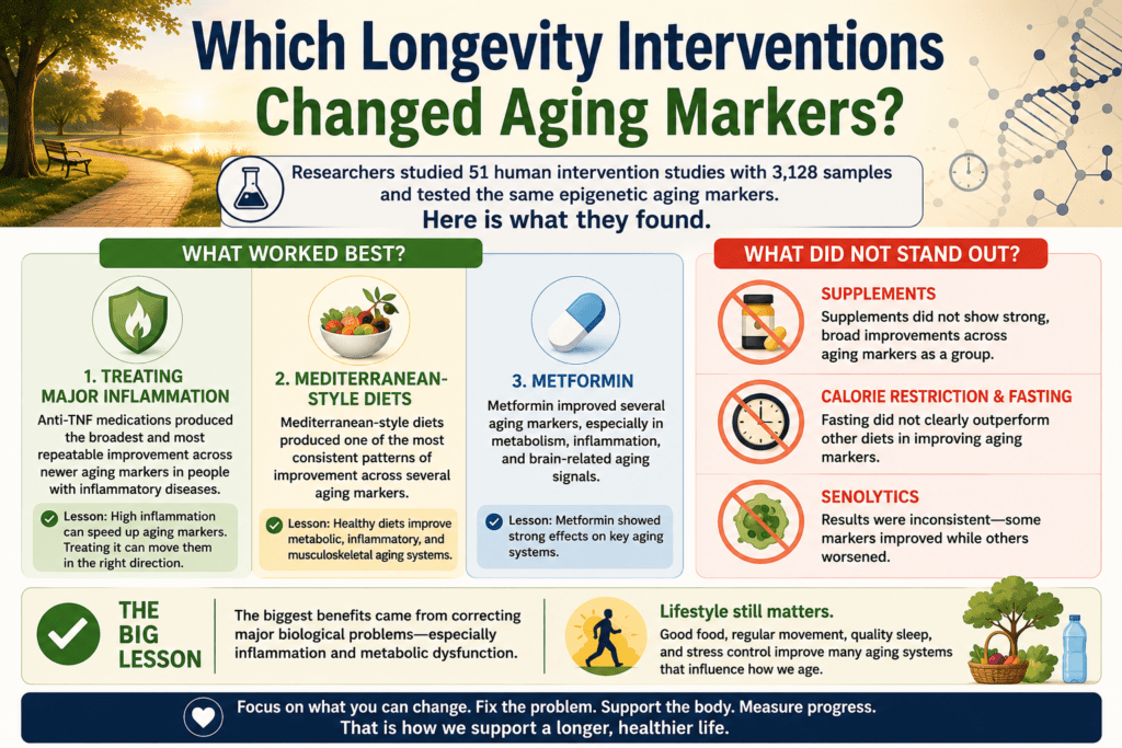 Interventions that can increase longevity